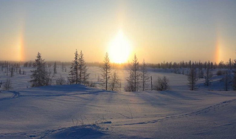 Над Ямалом местные жители наблюдали сразу три солнца