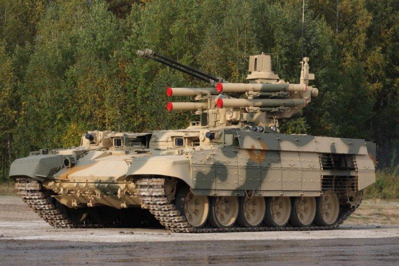 российская боевая машина поддержки танков (БМПТ) была опробована в боевых условиях в Сирии.