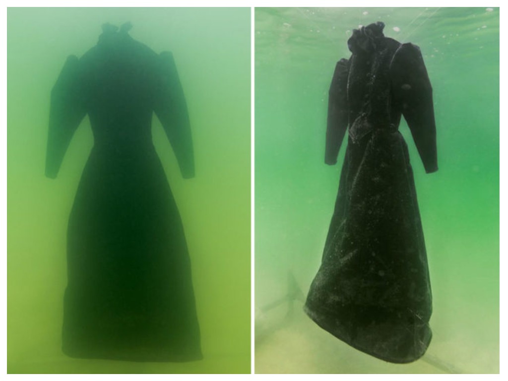 "Соленая невеста": девушка погрузила платье в Мертвое море. Через 2 года природа вернула хрустальный наряд