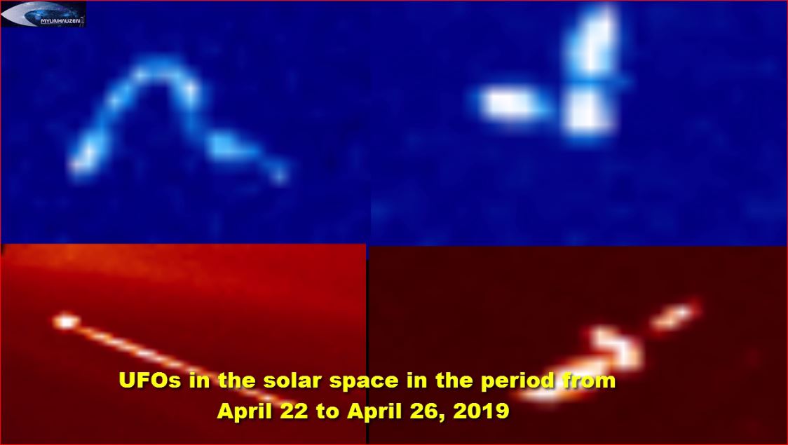 НЛО в околосолнечном пространстве в период с 22 апреля по 26 апреля 2019