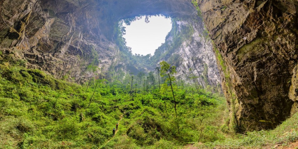 Подземный мир с лесом, животными и облаками, который обнаружили под землей — Шондонг