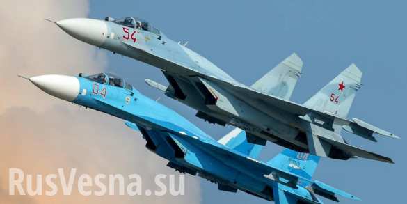 Су-27 перехватили бомбардировщики ВВС США у российских границ