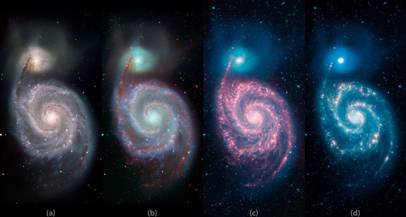 Четыре потрясающих снимка парной галактики: что скрывает Вселенная