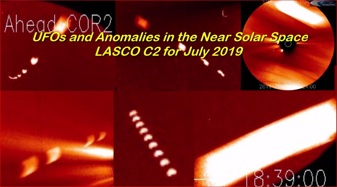 НЛО и Аномалии в околосолнечном пространстве LASCO C2 за июль 2019