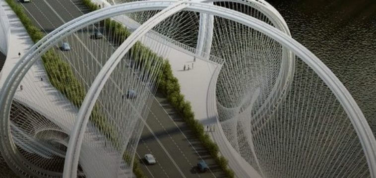 В Пекине в преддверии Олимпиады-22 строят необычный мост Сань-Шань