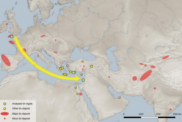 Олово для древних левантийских металлургов завозили не из Турции и не из Центральной Азии, как считалось ранее