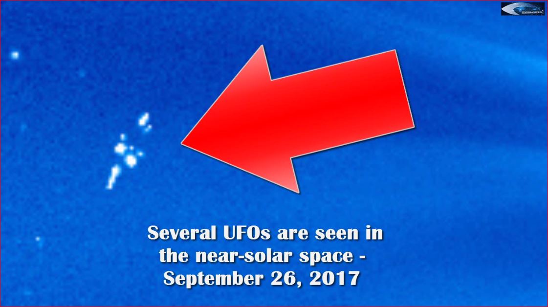 Несколько НЛО замечены в околосолнечном пространстве - 26 сентября 2017