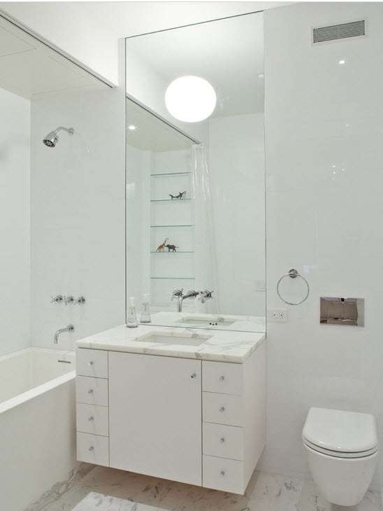 Немного идей обустройства и дизайна маленькой ванной комнаты
