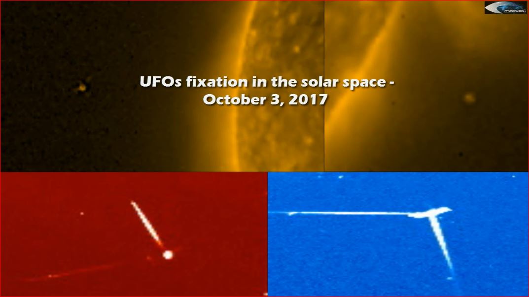 Фиксация НЛО в околосолнечном пространстве - 3 октября 2017